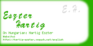 eszter hartig business card